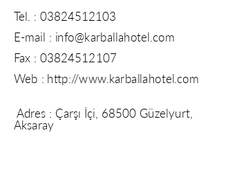 Hotel Karballa iletiim bilgileri